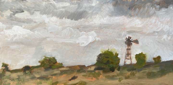 © Tracy Algar - Secret Storm in the Karoo, Aberdeen - Karoo landscape oil painting