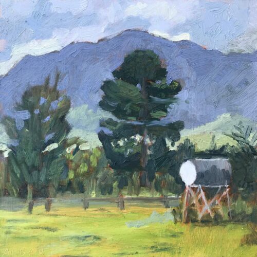 View from Fork & Farm 2 by Tracy Algar, original oil painting